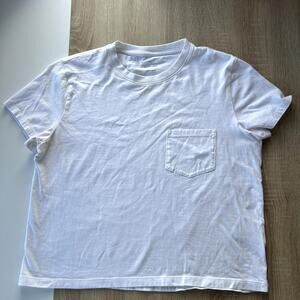 Everlane Women's Pocket Boxy Tee T-Shirt Size M White